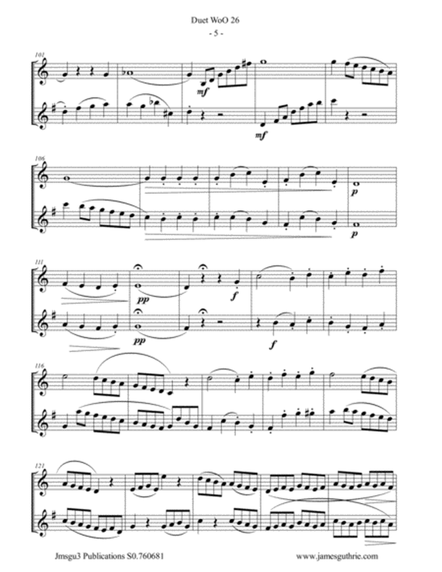 Beethoven: Duet WoO 26 for Clarinet & Alto Clarinet image number null