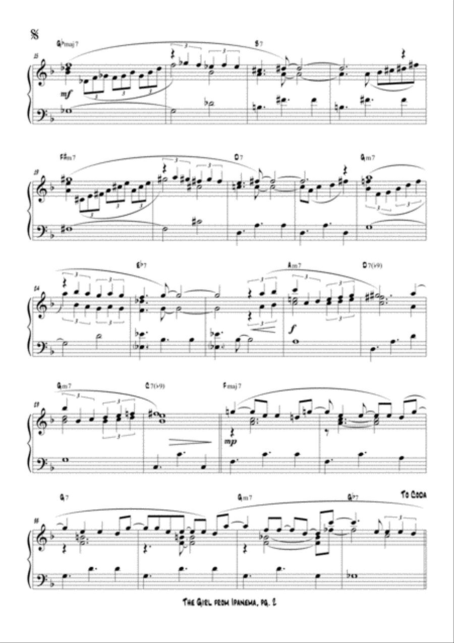 The Girl From Ipanema (Garota De Ipanema) Glockenspiel scores gallery preview page 2