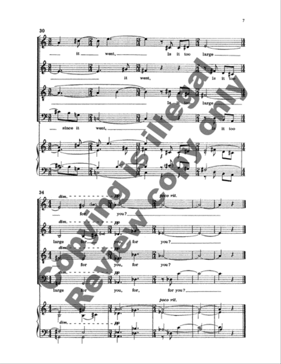 Dickinson Settings: Father, I bring thee 4-Part scores gallery preview page 5