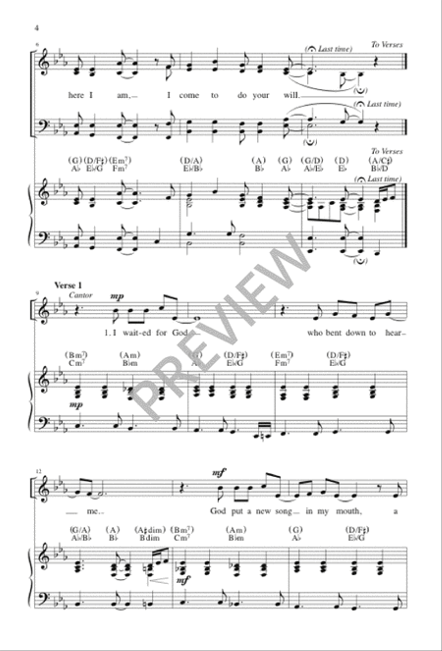 Here I Am 4-Part scores gallery preview page 3