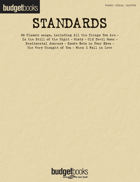 Standards by Various Piano, Vocal, Guitar - Sheet Music