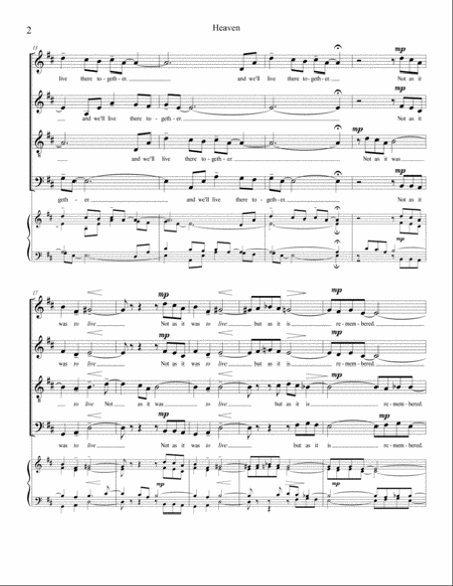 Heaven 4-Part scores gallery preview page 4