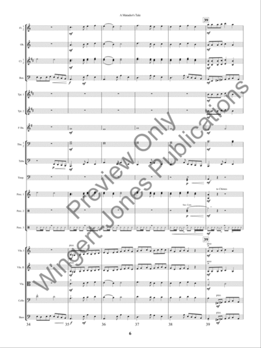 A Matador's Tale Full Orchestra scores gallery preview page 9