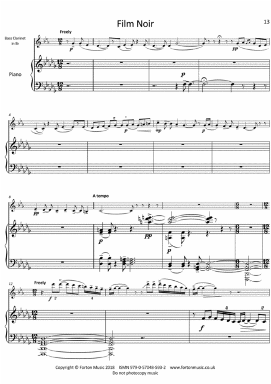 Cinematic Sketches Bass Clarinet scores gallery preview page 4