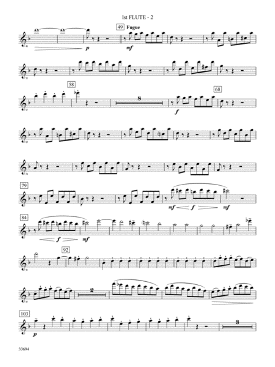Toccata and Fugue in D Minor: Flute Full Orchestra scores gallery preview page 2