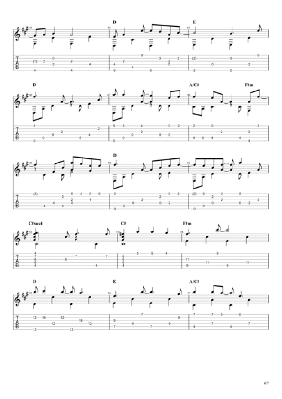 Speechless Electric Guitar scores gallery preview page 4