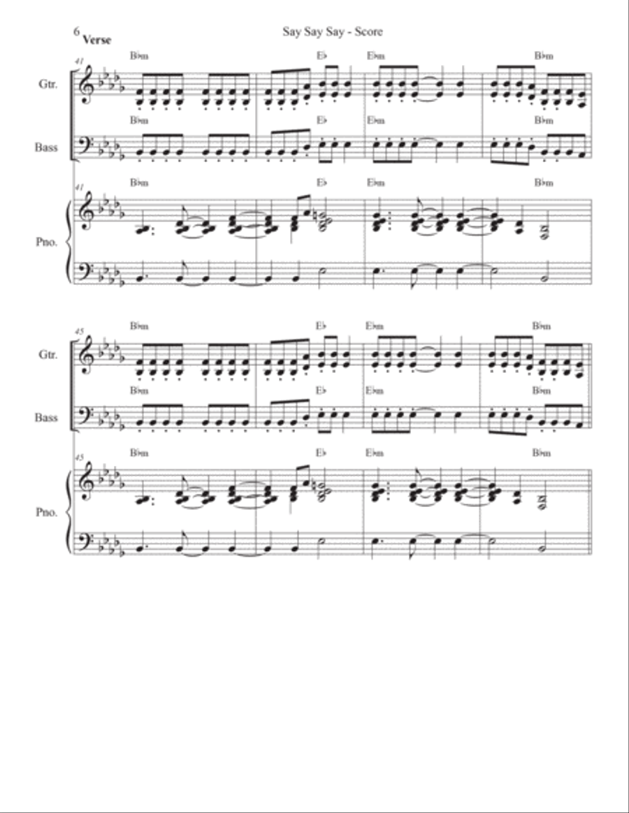 Say Say Say Jazz Ensemble scores gallery preview page 6