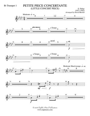 Petite Piece Concertante (Little Concert Piece) (Solo Cornet and Concert Band): 1st B-flat Trumpet