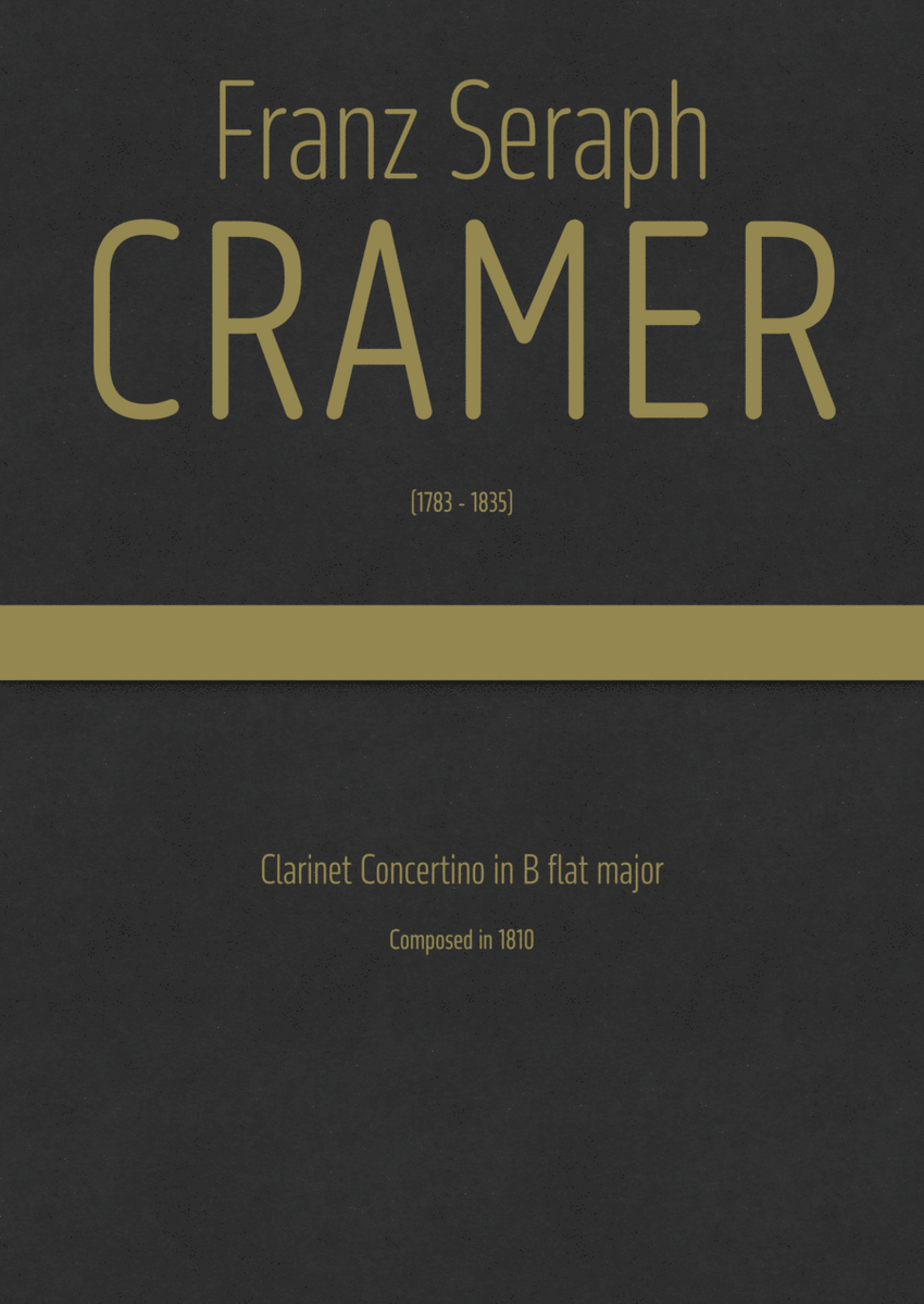 Cramer - Clarinet Concertino in B flat major image number null