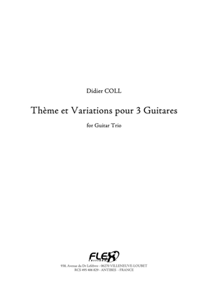 Book cover for Theme & Variations for 3 Guitars
