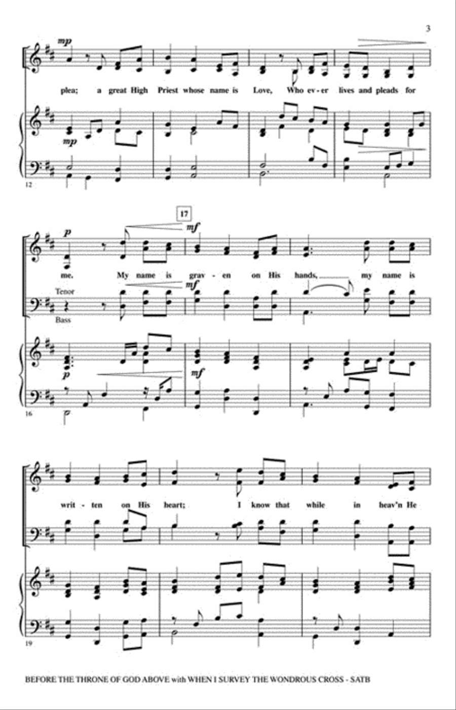 Before the Throne of God Above 4-Part scores gallery preview page 3