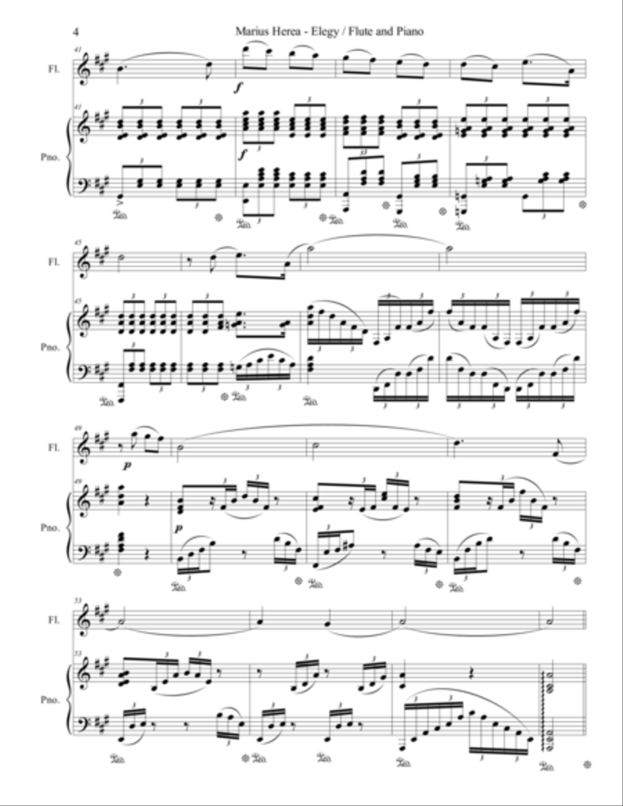 Elegy Flute Solo scores gallery preview page 4