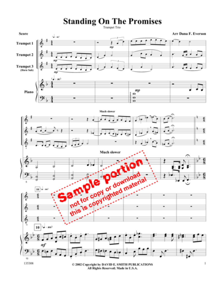 Standing On The Promises Standing On The Promises Trumpet scores gallery preview page 2