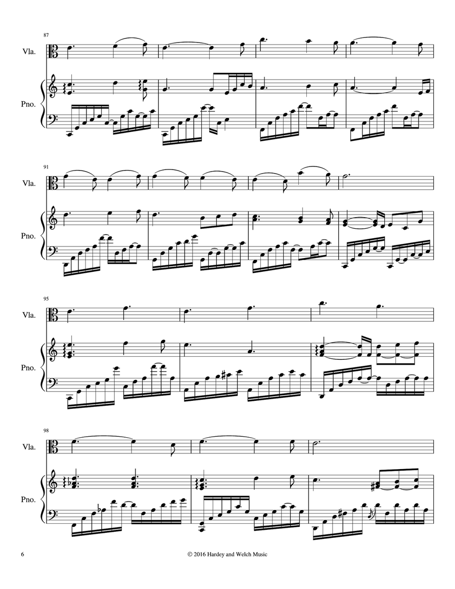 Love One Another/Child of God Piano Quartet scores gallery preview page 6