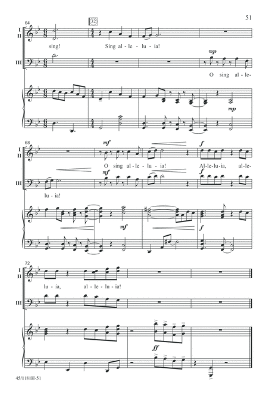 Contemporary Choral Classics 3-Part scores gallery preview page 51