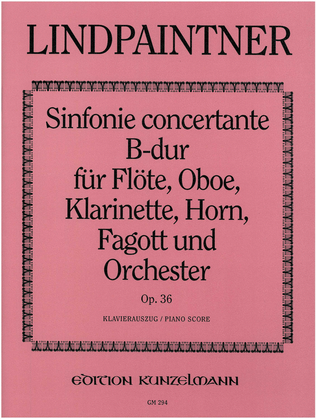 Book cover for Sinfonia concertante for flute, oboe, clarinet, horn, bassoon and orchestra