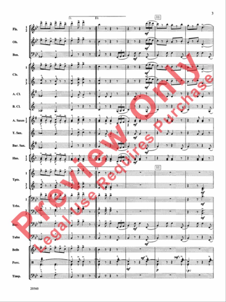 Marche Lorraine Concert Band scores gallery preview page 4