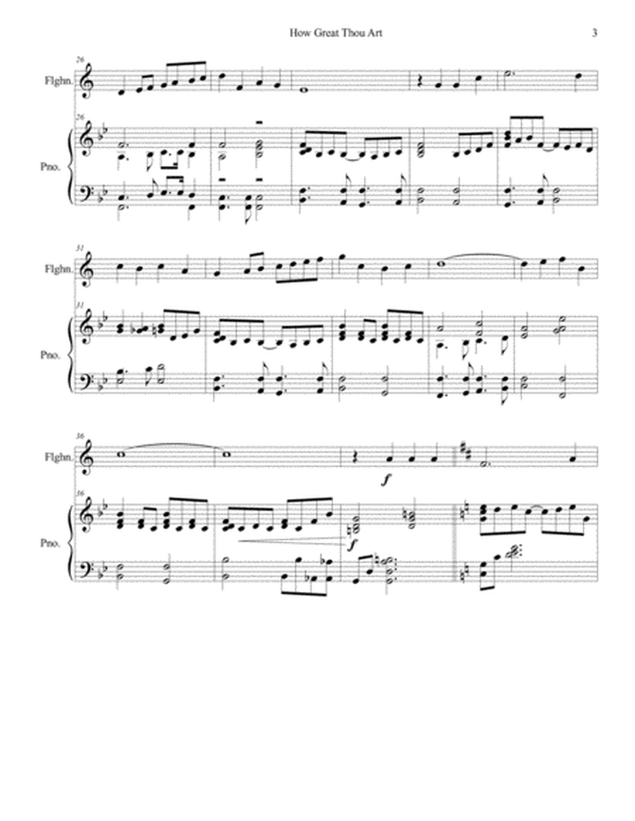 How Great Thou Art - for Fluglehorn and Piano image number null