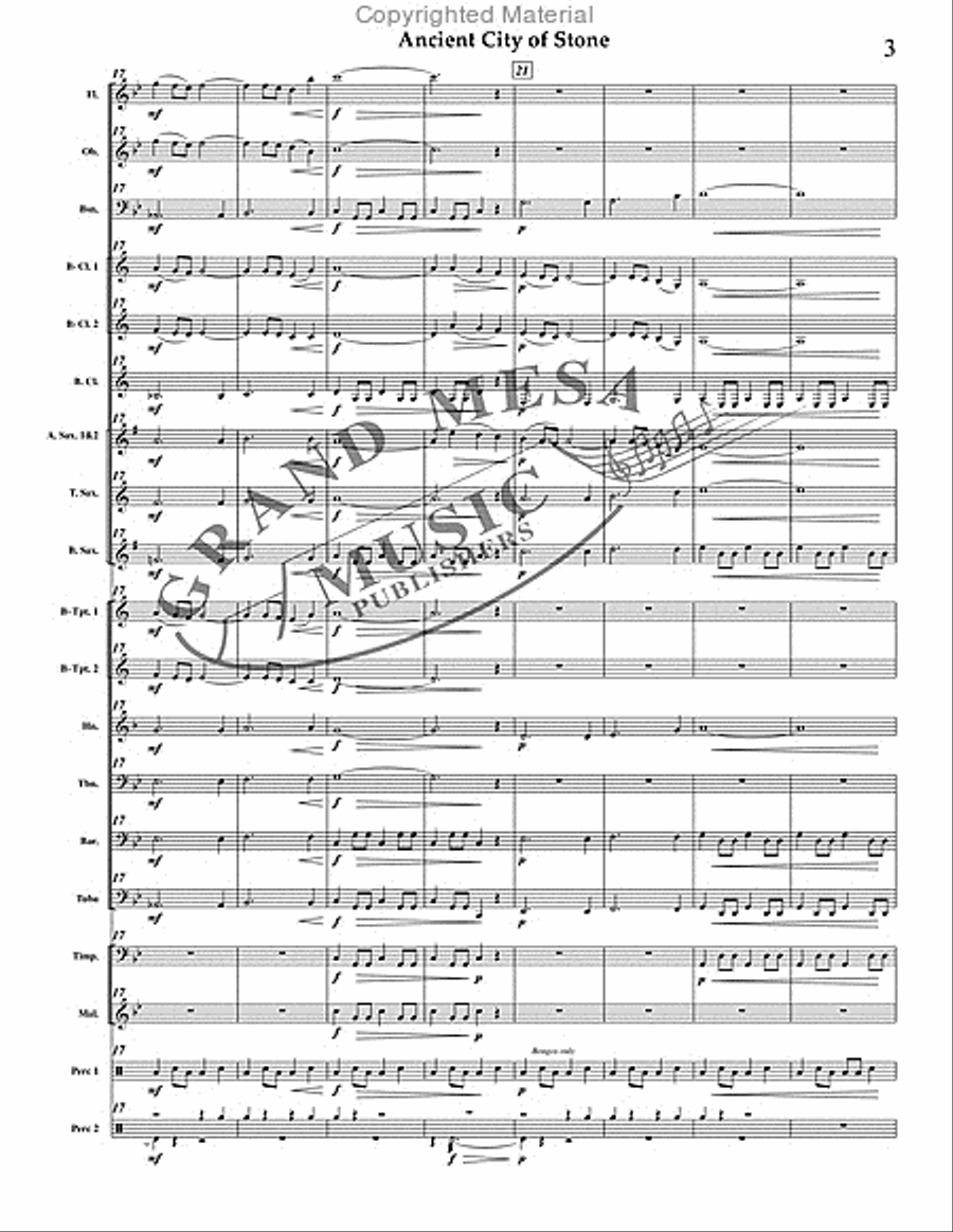 Ancient City of Stone Concert Band scores gallery preview page 4