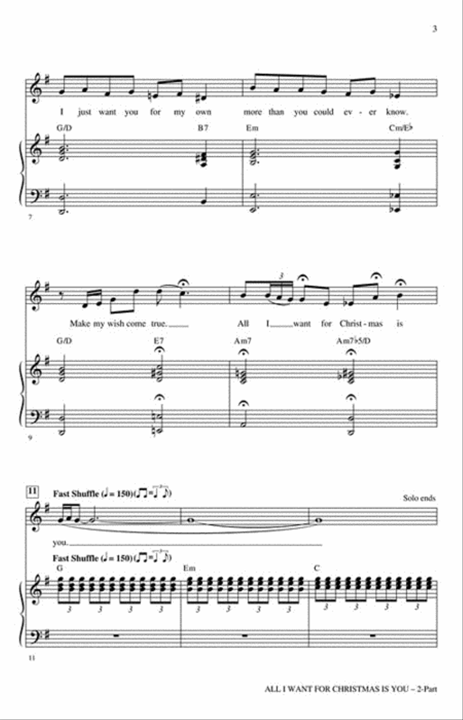 All I Want for Christmas Is You 2-Part scores gallery preview page 3