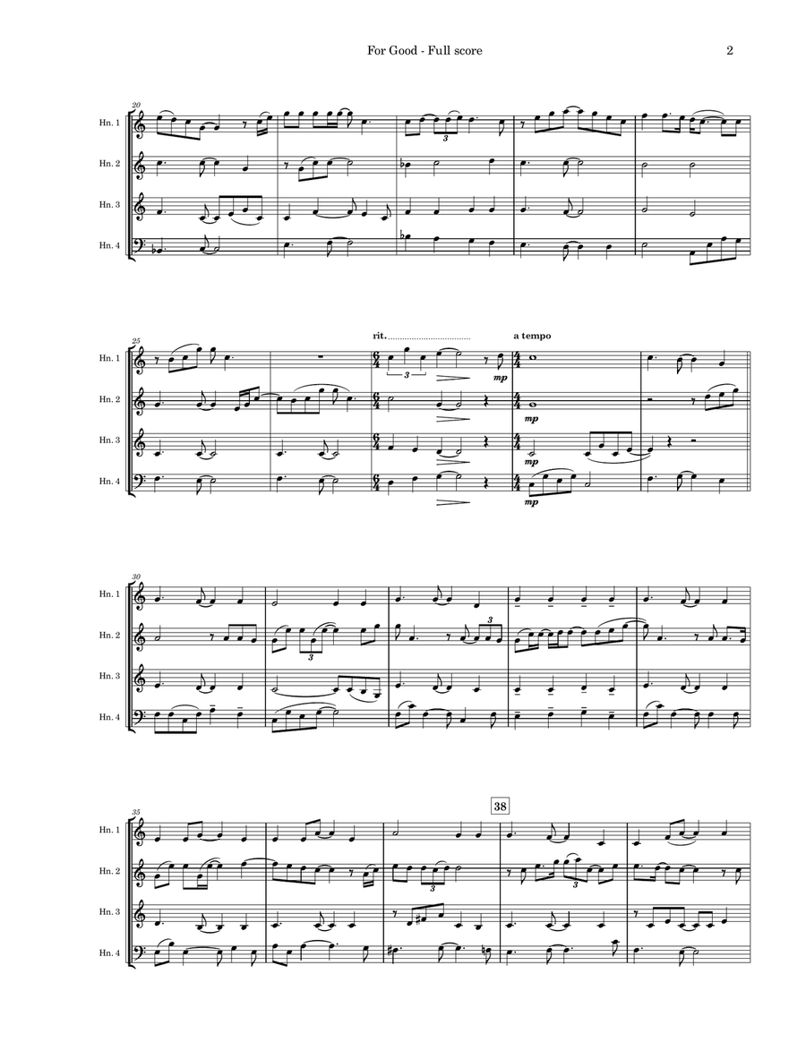 For Good For Good Brass Quartet scores gallery preview page 3