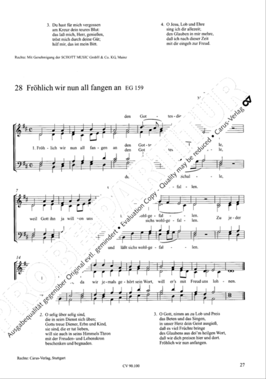 Chorsatze zum Evangelischen Gesangbuch Choir scores gallery preview page 32