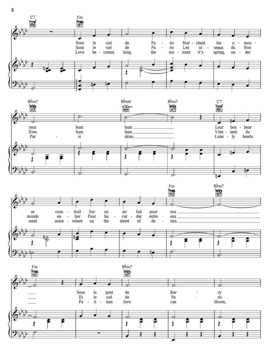 Under Paris Skies Guitar scores gallery preview page 2