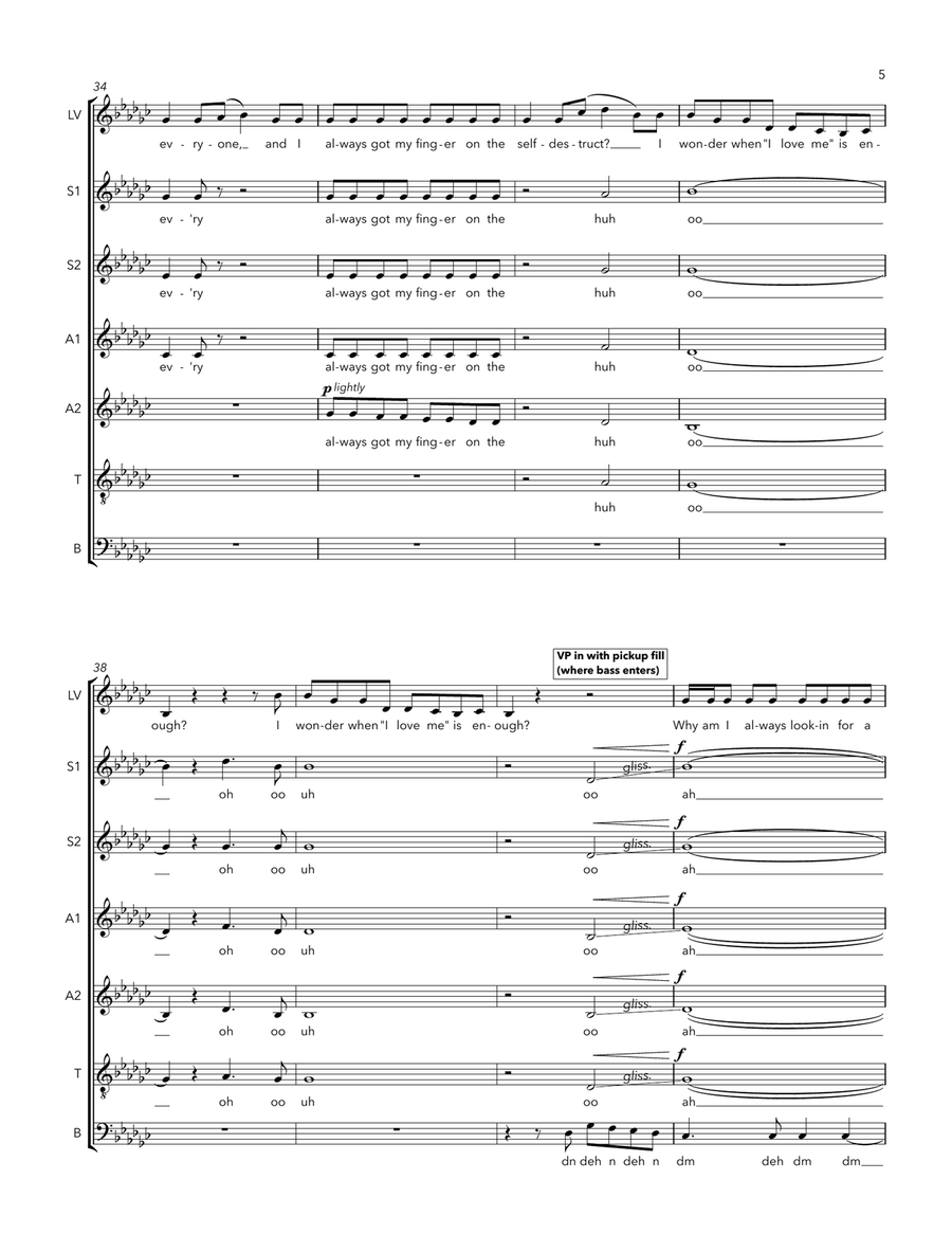 I Love Me I Love Me A Cappella scores gallery preview page 5