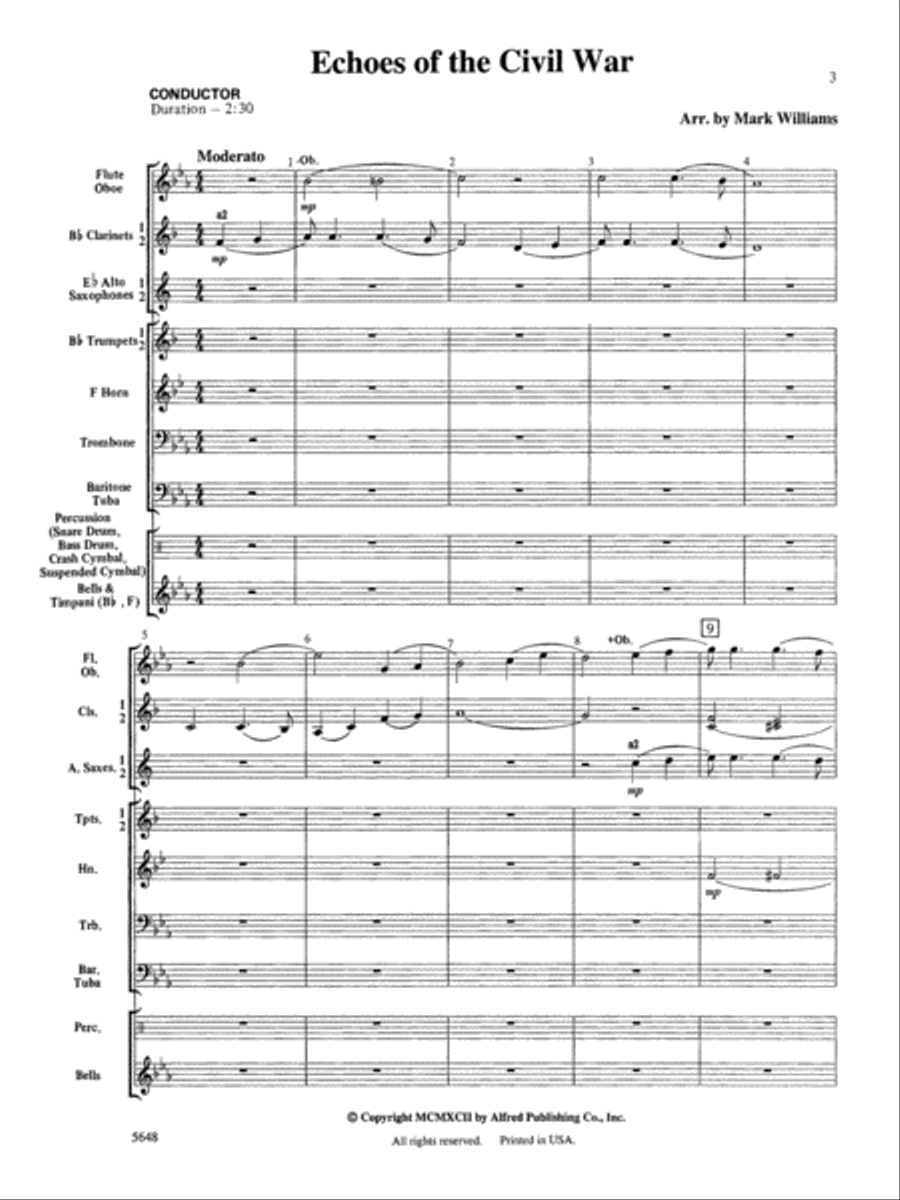 Echoes of the Civil War: Score Concert Band scores gallery preview page 3