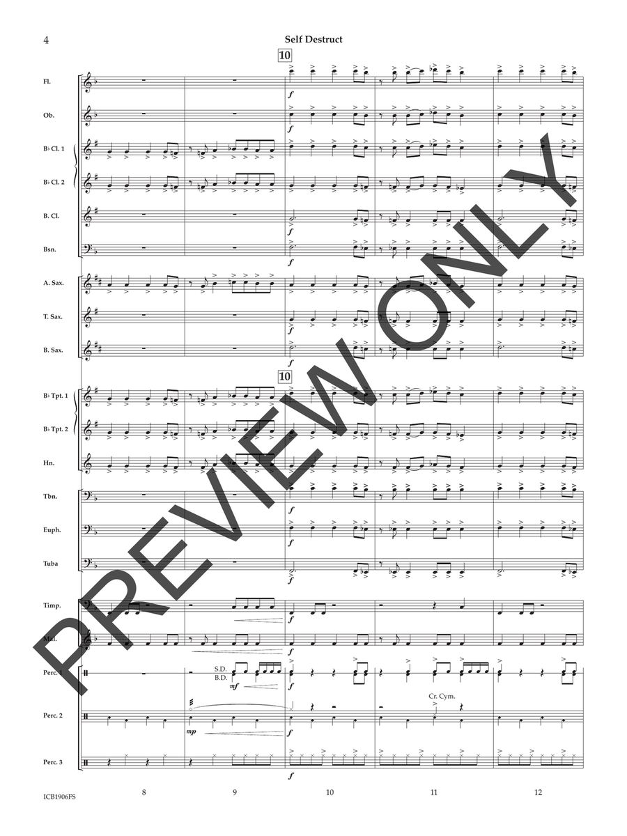 Self Destruct Self Destruct Concert Band scores gallery preview page 5