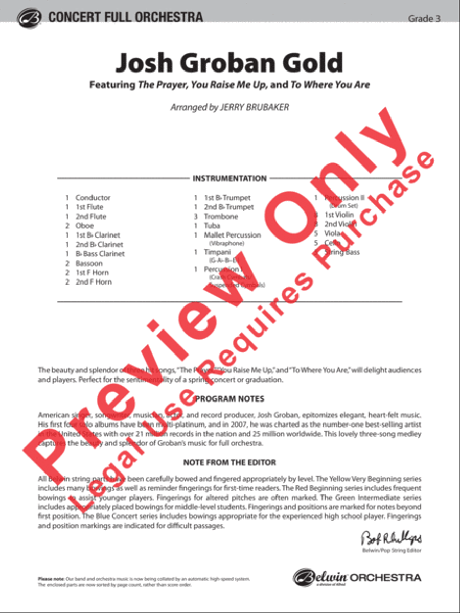 Josh Groban Gold Josh Groban Gold Full Orchestra scores gallery preview page 21