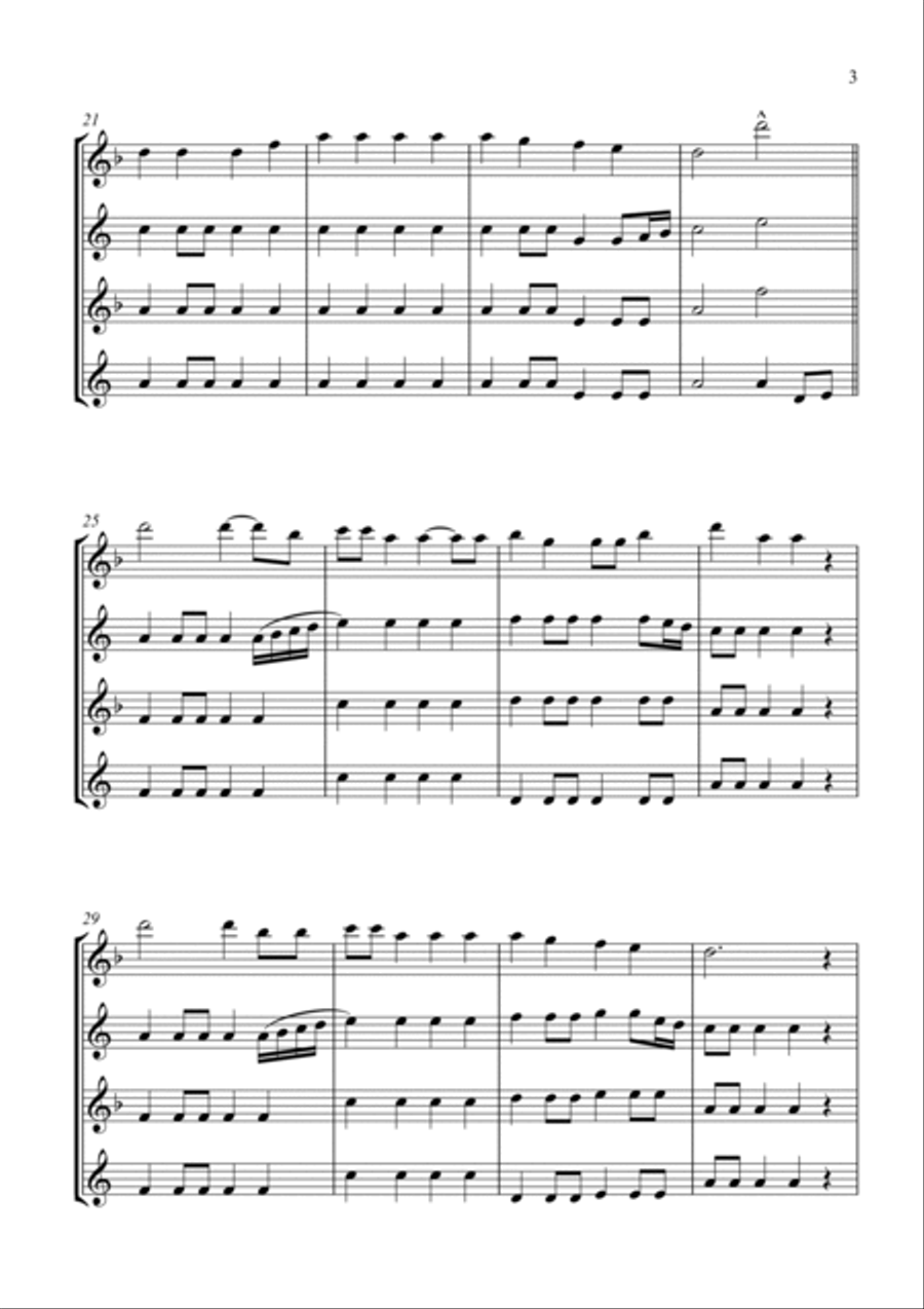 Wellerman Wellerman Woodwind Quartet scores gallery preview page 4