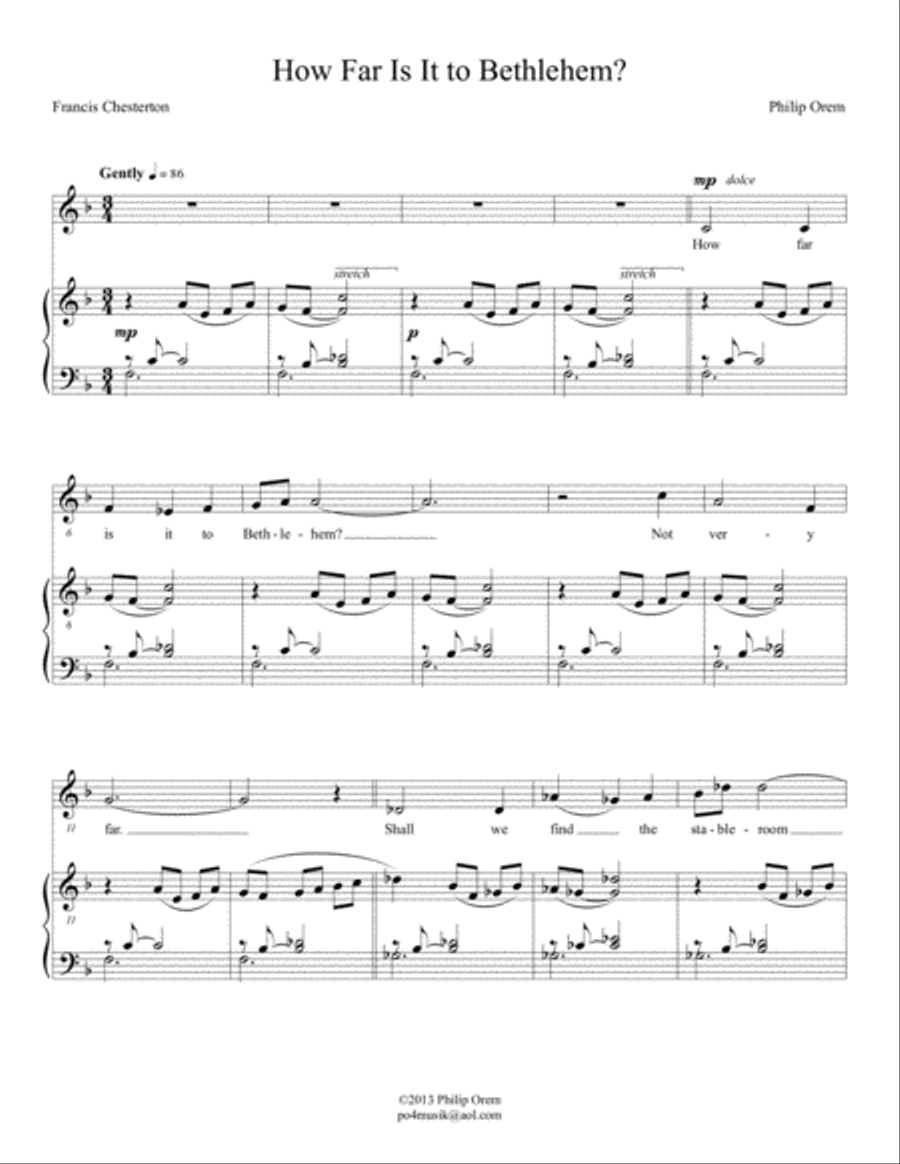 How Far Is It to Bethlehem? - solo version Voice scores gallery preview page 2