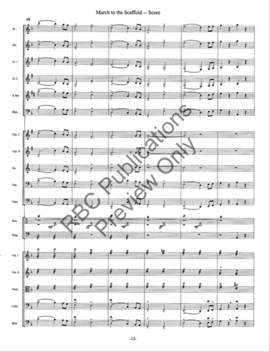 March To The Scaffold (Score) Full Orchestra scores gallery preview page 15