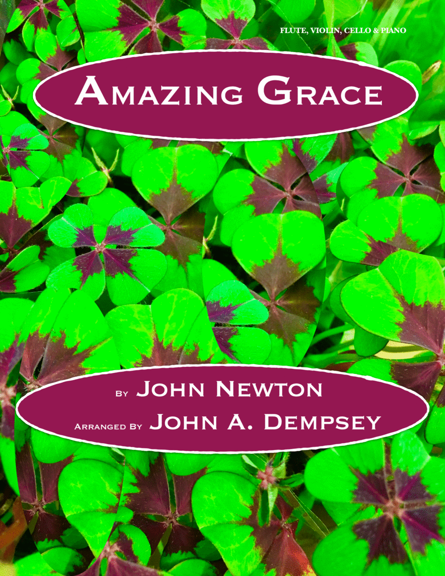 Amazing Grace (Quartet for Flute, Violin, Cello and Piano) Small Ensemble scores gallery preview page 1