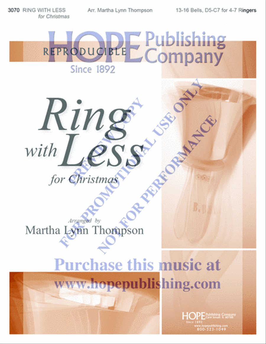 Ring with Less for Christmas Handbell Choir scores gallery preview page 2