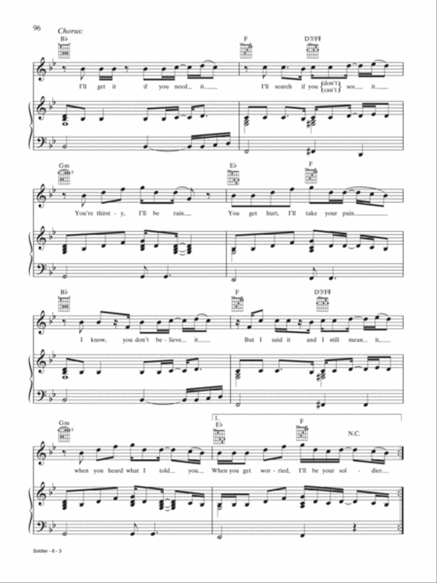 Soldier Piano, Vocal, Guitar scores gallery preview page 3