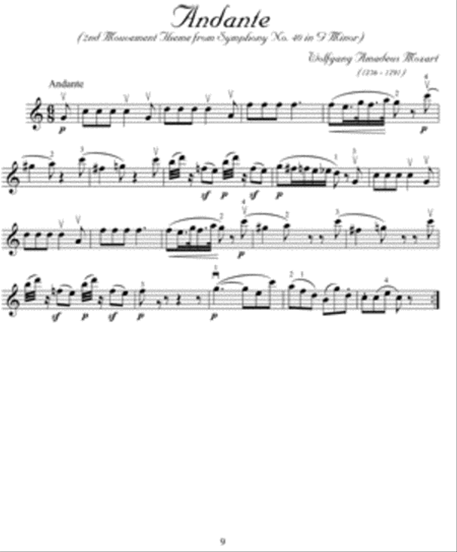 Violin Solos on Symphony Themes Violin Solo scores gallery preview page 3