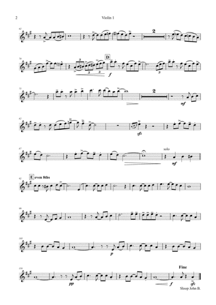 Sloop John B. - Caribian Folk Song - String Quartet image number null