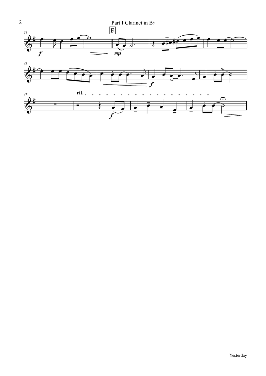 Yesterday Woodwind Trio scores gallery preview page 4