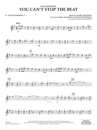 Book cover for You Can't Stop the Beat (from Hairspray) (arr. Michael Brown) - Eb Alto Saxophone 1
