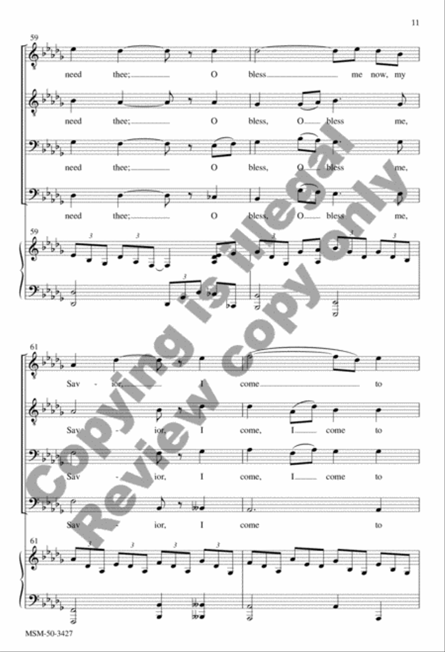 I Need Thee Every Hour TTBB scores gallery preview page 11
