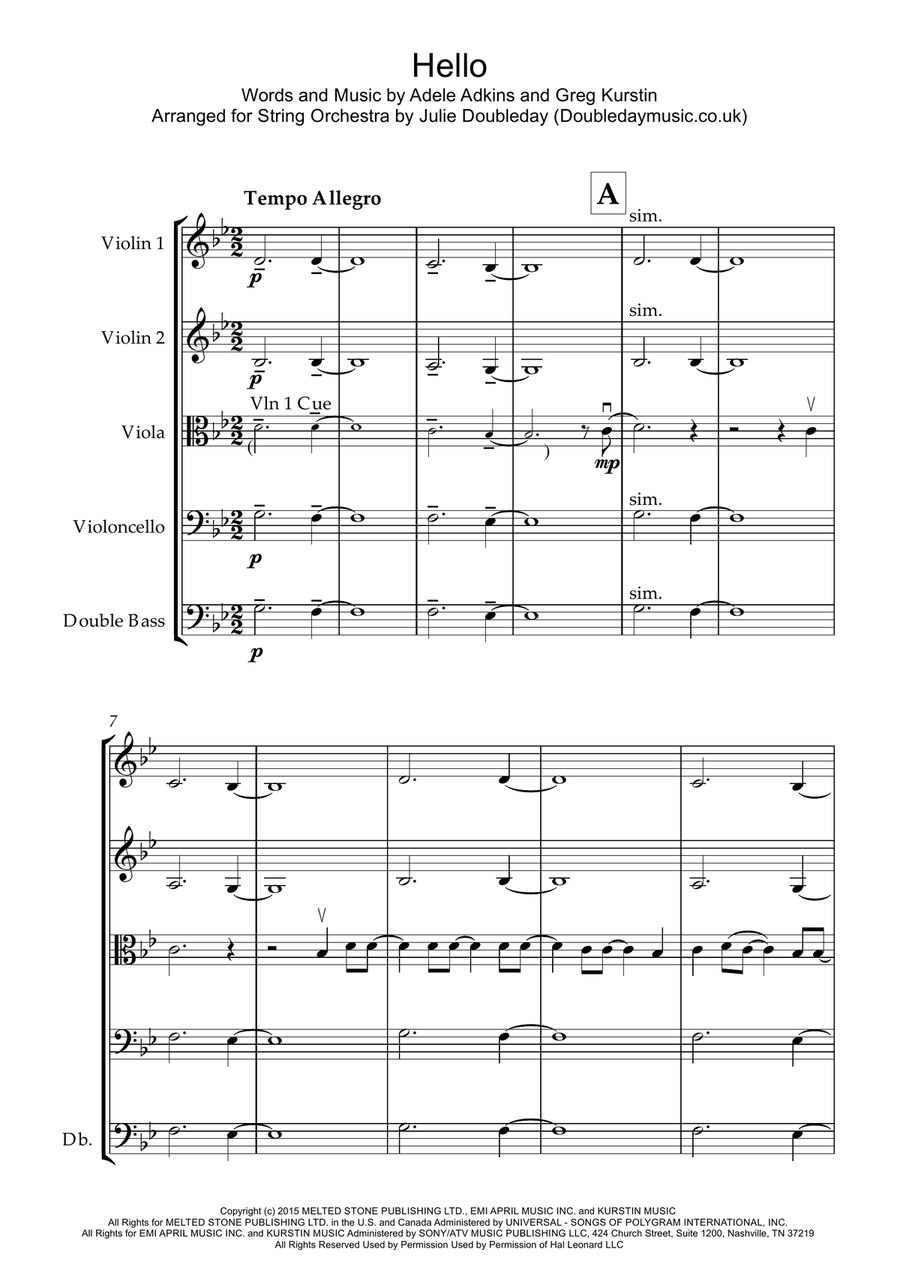 Hello Hello String Orchestra scores gallery preview page 1