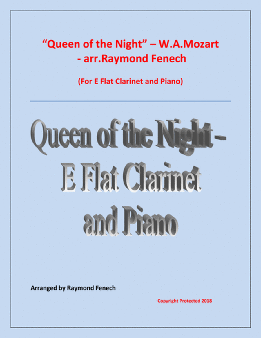 Queen of the Night - From the Magic Flute - E Flat Clarinet and Piano image number null