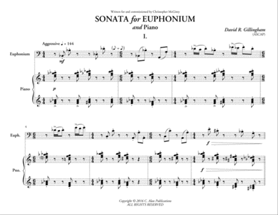 Sonata for Euphonium & Piano Euphonium scores gallery preview page 2