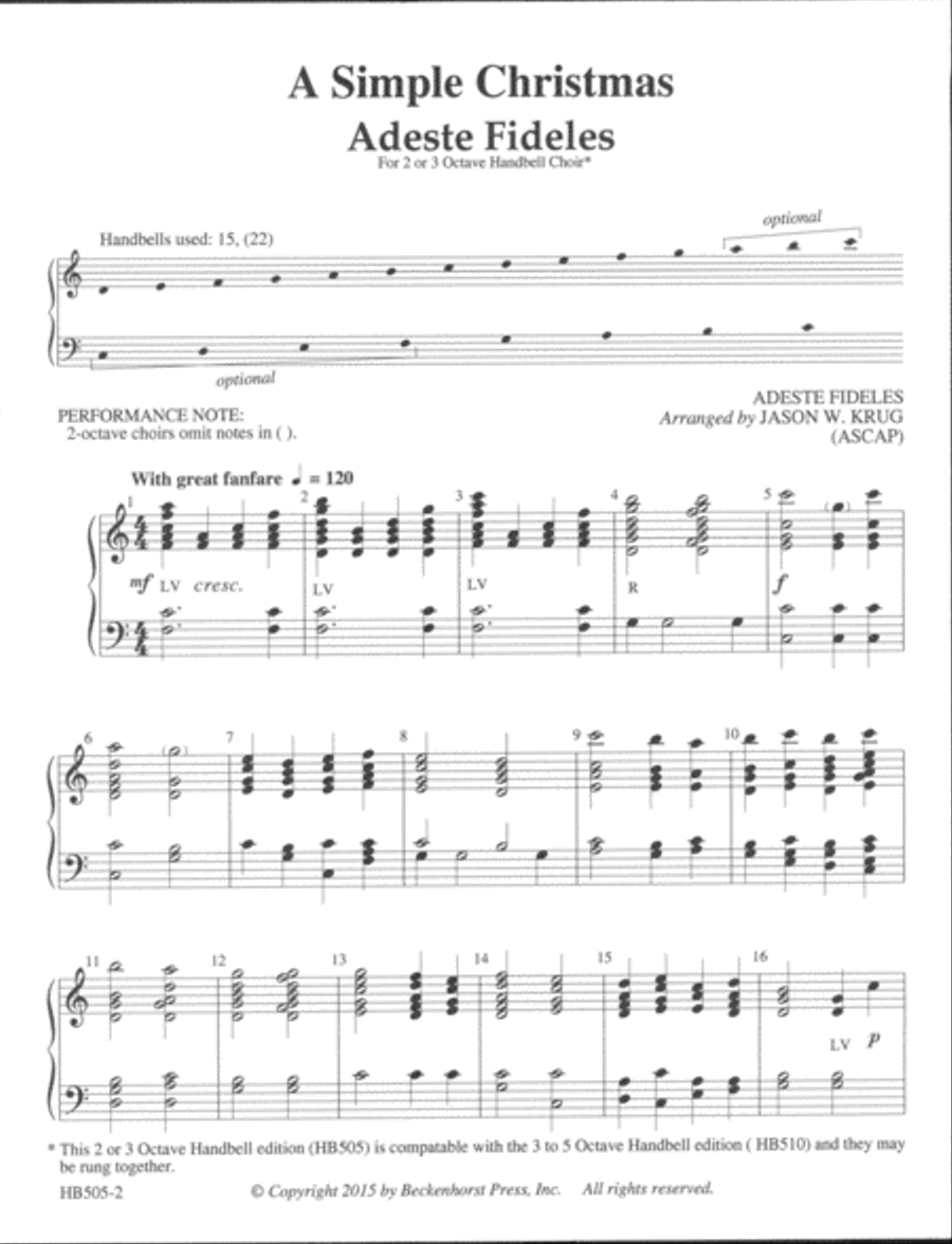 A Simple Christmas - 2-3 Octaves 3-Octaves scores gallery preview page 2