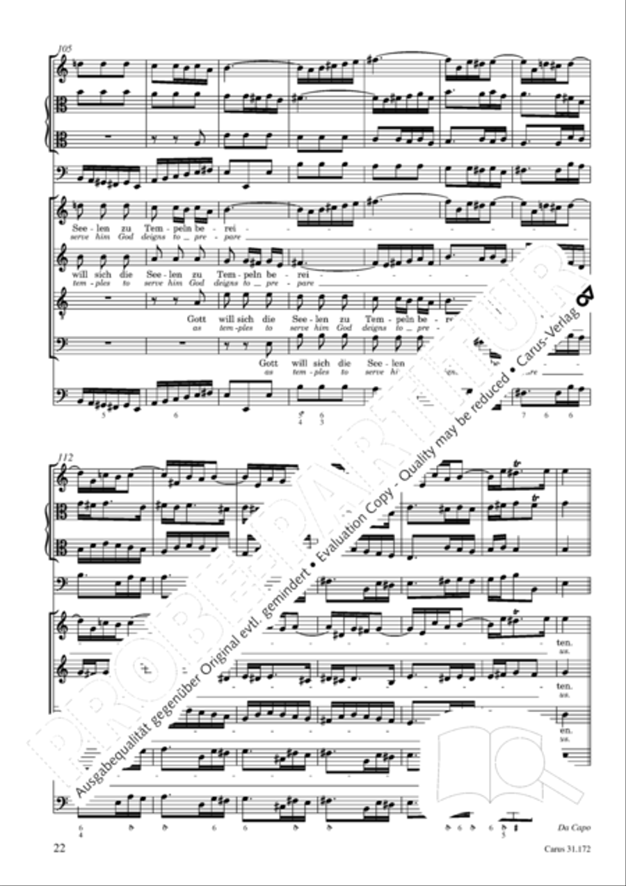 Sound forth, now with singing (Erschallet, ihr Lieder) 4-Part scores gallery preview page 21