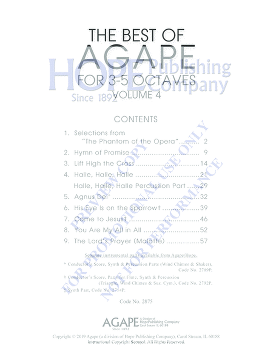 The Best of Agape for 3-5 Octaves, Vol. 4 image number null