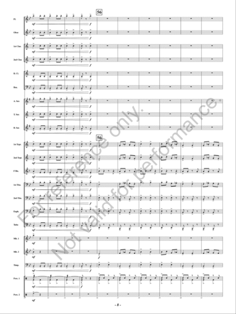 Infernal Galop Concert Band scores gallery preview page 9