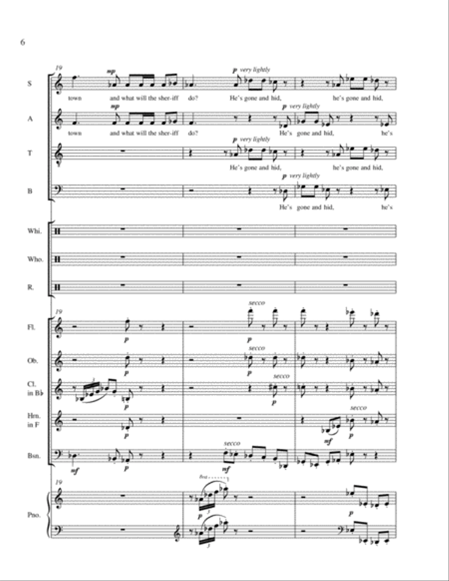 The Settling Years: 1. Comin' to Town Choir scores gallery preview page 6